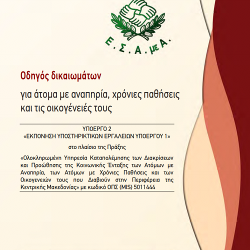 Οδηγός δικαιωμάτων για άτομα με αναπηρία, χρόνιες παθήσεις και τις οικογένειές τους image